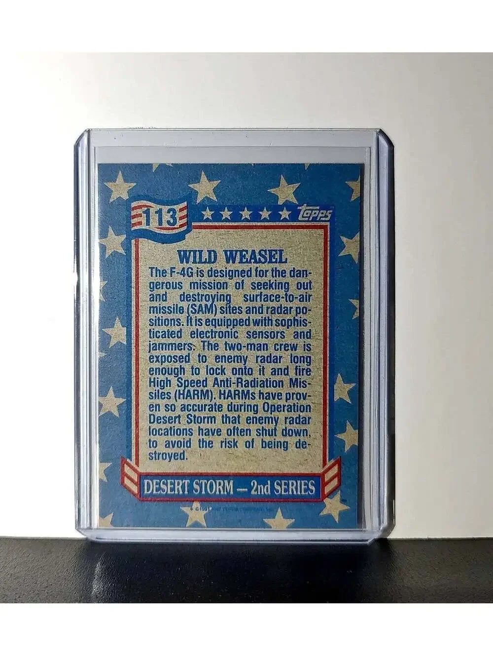 Wild Weasel 1991 Topps Desert Storm #113 Card